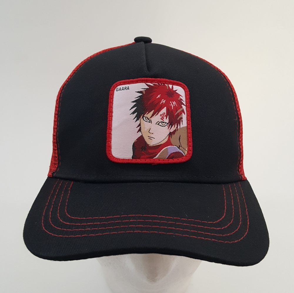 Black and Red Gaara Patch Trucker Hat